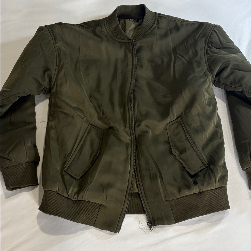 Doe & Rae Khaki Bomber Jacket - Picture 2 of 8